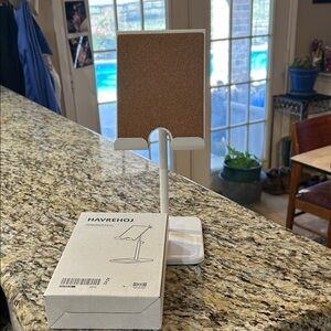 IKEA White and Brown HAVREHOJ Tablet Holder